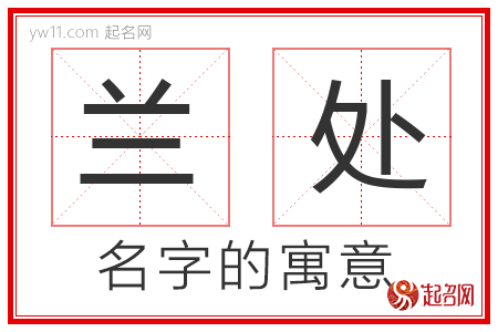 兰处的名字含义