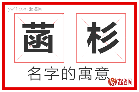 菡杉的名字含义