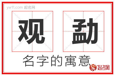 观勐的名字含义