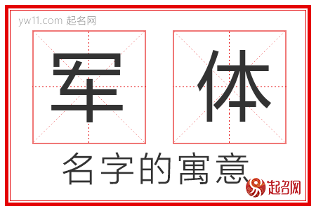 军体的名字寓意