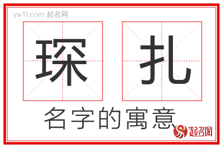 琛扎的名字含义