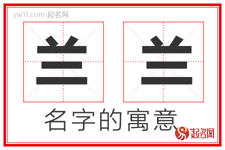 兰兰的名字寓意