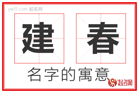 建春的名字含义