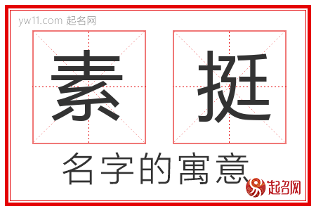 素挺的名字含义