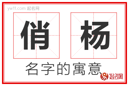 俏杨的名字含义