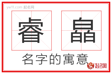 睿皛的名字解释