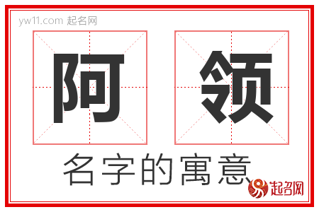 阿领的名字含义