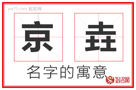 京垚的名字含义