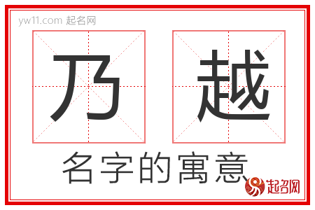 乃越的名字含义