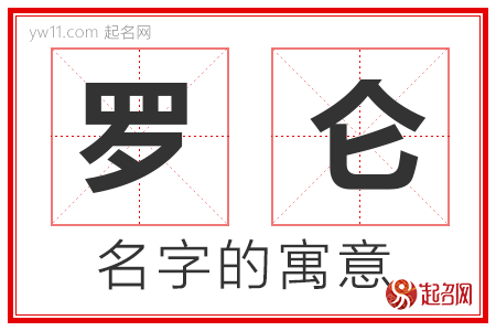 罗仑的名字含义