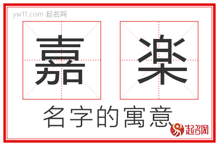 嘉楽的名字解释