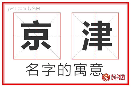 京津的名字含义