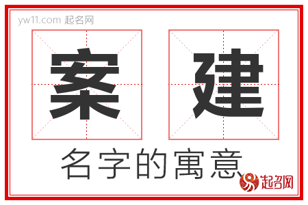 案建的名字解释