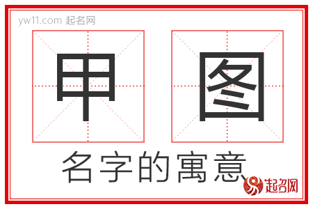 甲图的名字含义