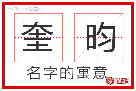 奎昀的名字含义