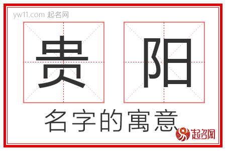 贵阳的名字含义