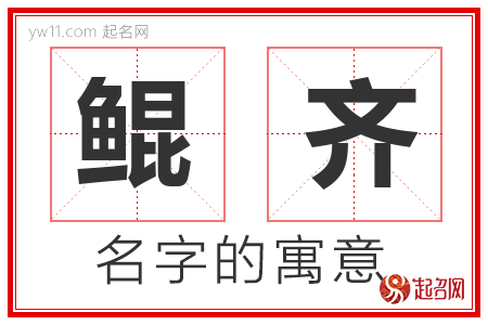 鲲齐的名字含义