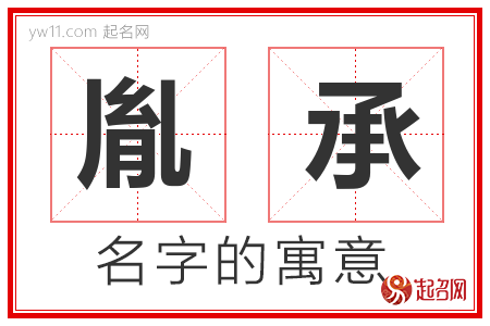 胤承的名字含义