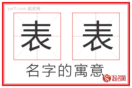 表表的名字寓意