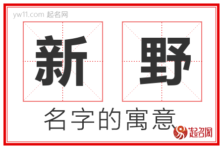 新野的名字含义