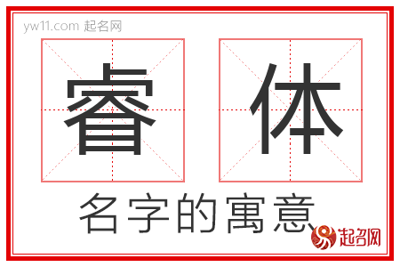 睿体的名字含义