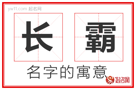 长霸的名字含义