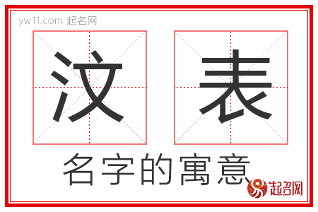 汶表的名字含义