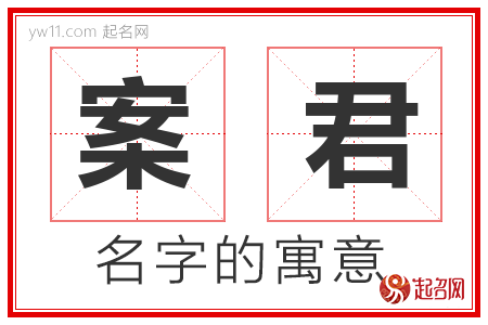 案君的名字含义