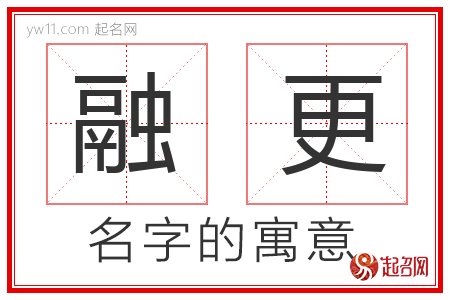 融更的名字解释