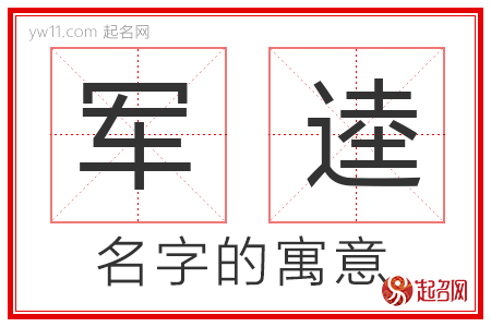 军逵的名字寓意