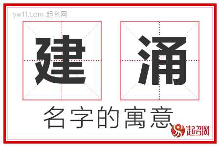 建涌的名字含义