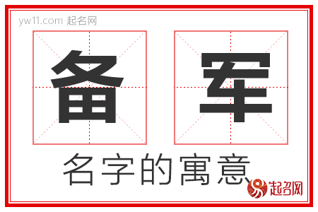 备军的名字含义