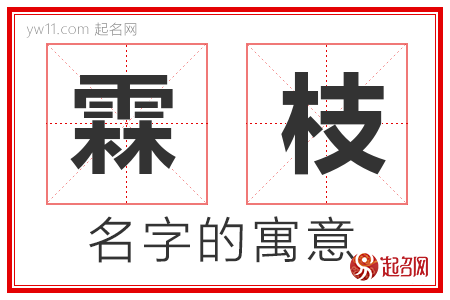 霖枝的名字含义