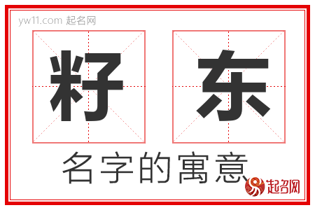 籽东的名字含义