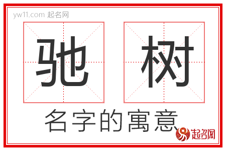 驰树的名字含义