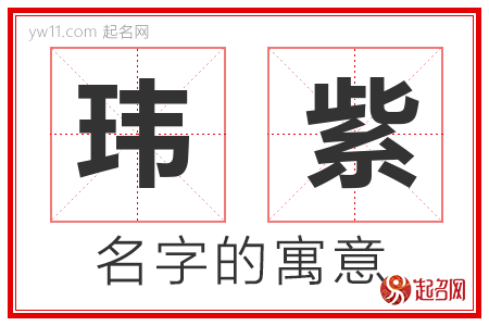 玮紫的名字含义