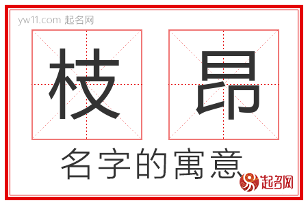 枝昂的名字含义