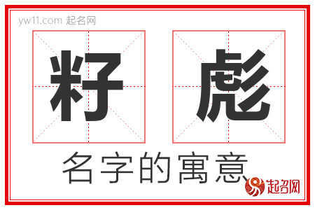 籽彪的名字含义