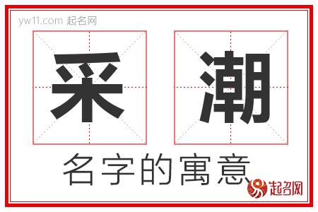 采潮的名字含义