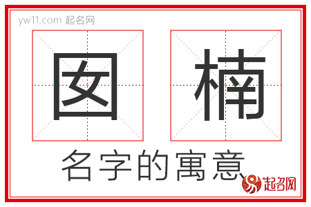 囡楠的名字寓意