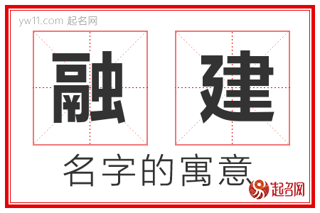 融建的名字解释