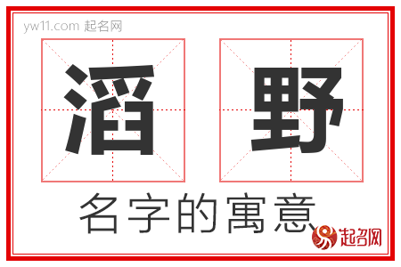 滔野的名字含义