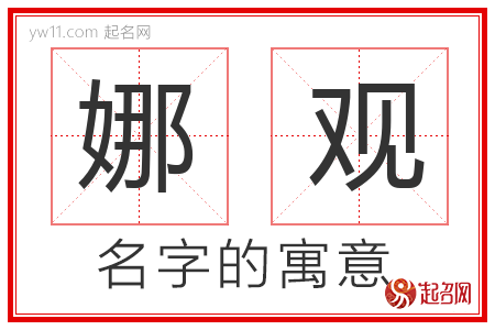 娜观的名字含义