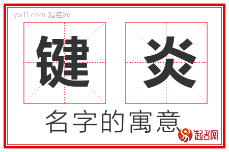 键炎的名字含义