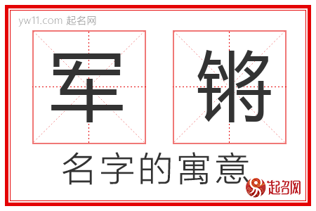 军锵的名字寓意