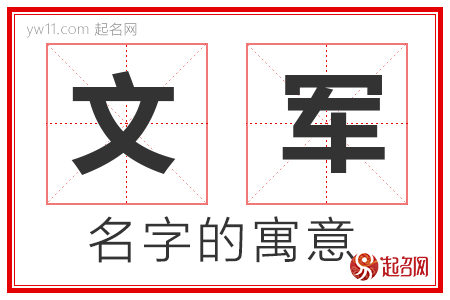 文军的名字寓意