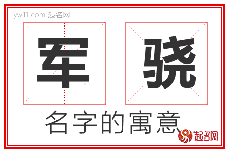 军骁的名字寓意