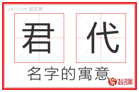 君代的名字含义